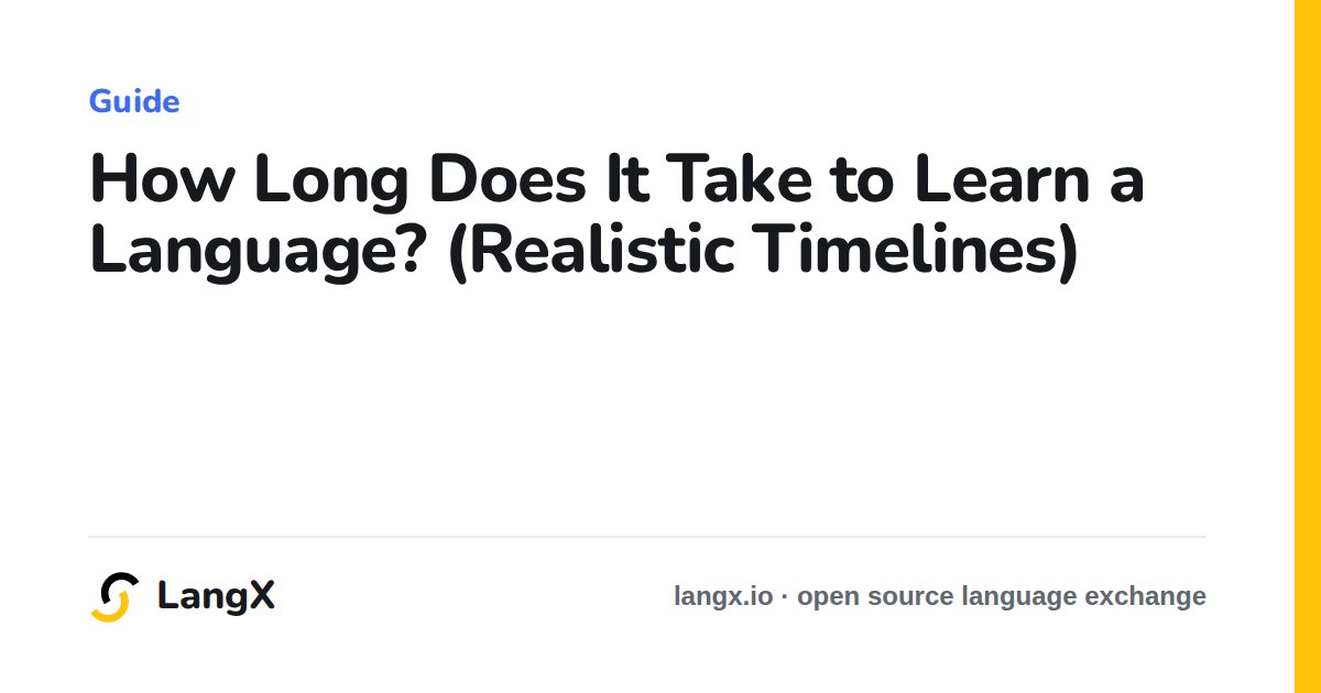 How Long Does It Take to Learn a Language? (Realistic Timelines)
