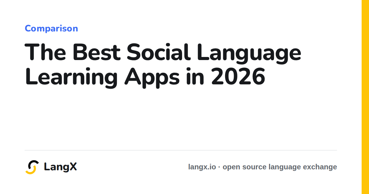 The Best Social Language Learning Apps in 2026
