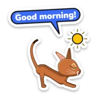 Venus sticker: Good morning!