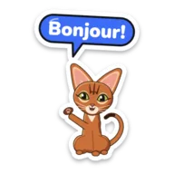 Venus sticker: Bonjour!