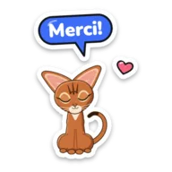 Venus sticker: Merci!