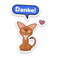 Venus sticker: Danke!